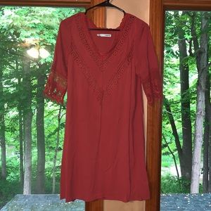 Red/orange flowy dress